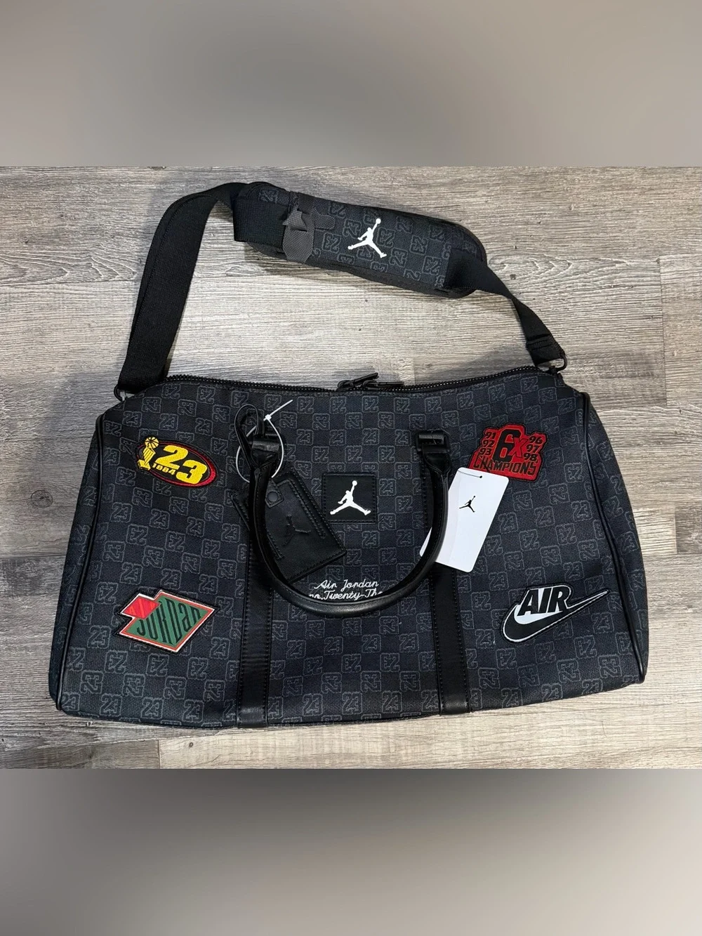 Nike Jordan Monogram Champion Luxury 25L Duffle Bag MM9157-023 Size Medium